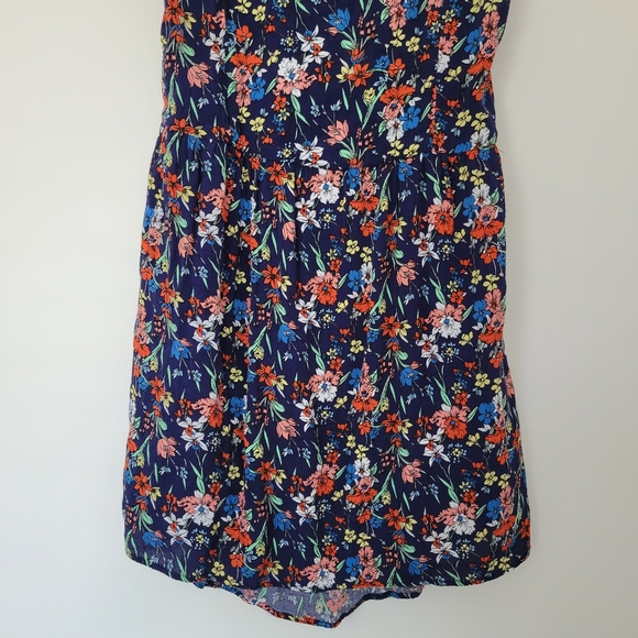 PEACH LOVE Ditsy Floral Back Tie Mini Dress Size L Beach Summer Vacation Size‎ L - Picture 4 of 11